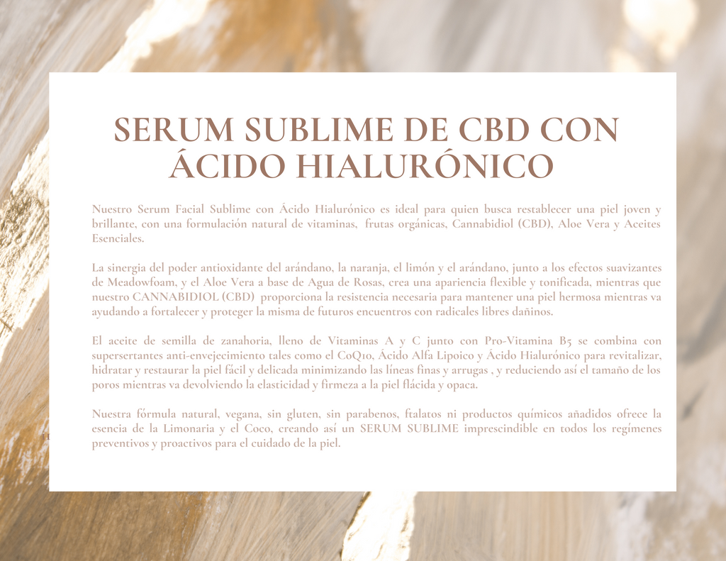 Hemp Extract Sublime Serum with Hyaluronic Acid