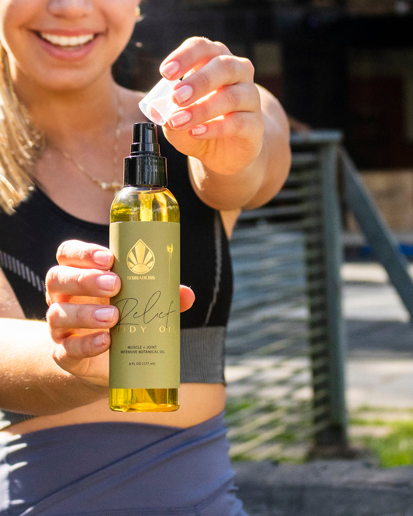 All Natural Body Oil - Massage Oil with Arnica and CBD - Sore Muscle Relief Oil - Gift for Athletes - Bath Oil - Gift for Him